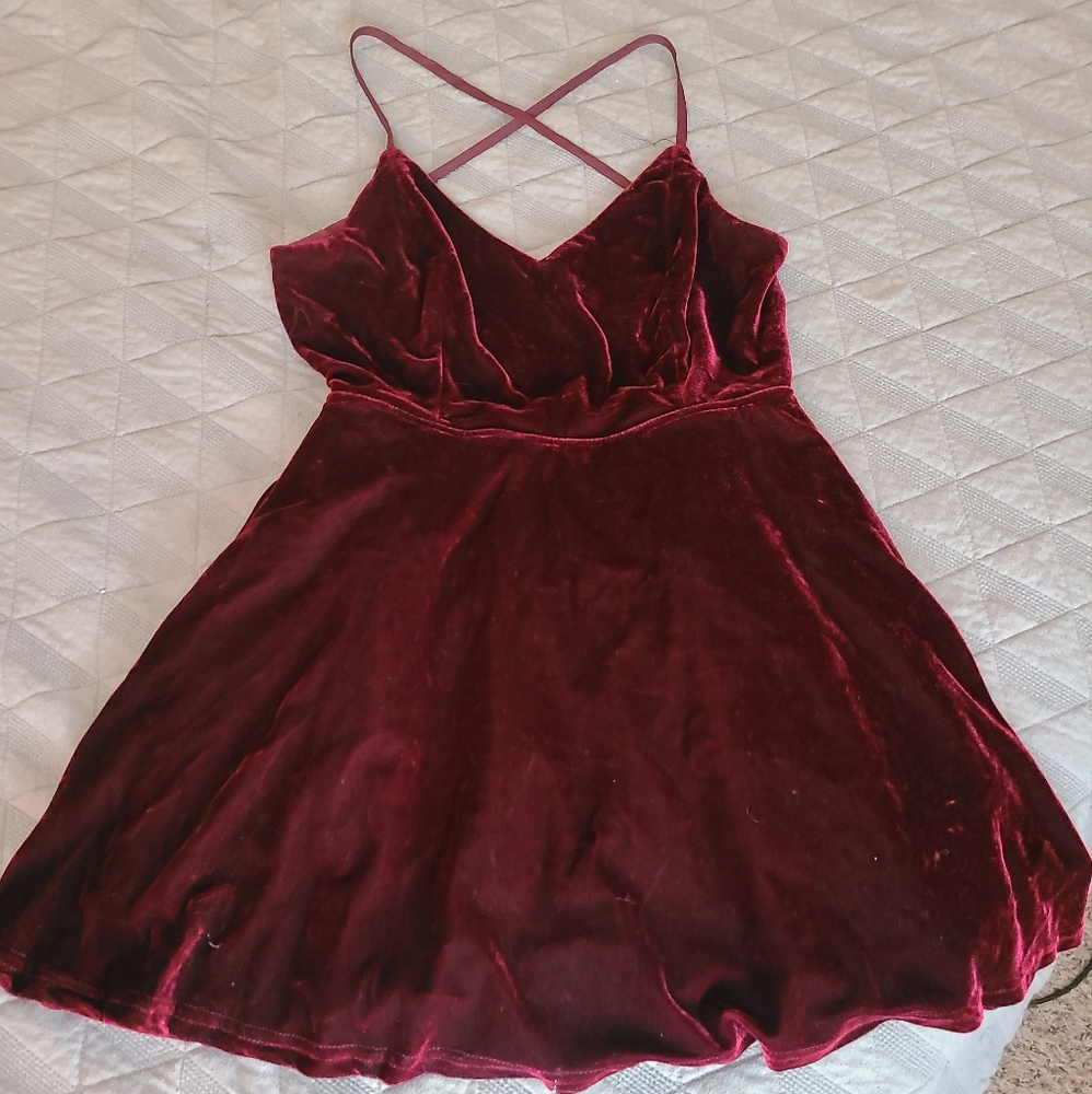 Red Velvet Mini Dress